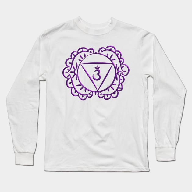 3rd Eye Chakra Long Sleeve T-Shirt by bywhacky